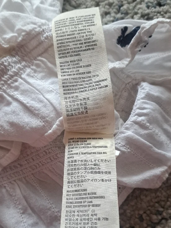 Abercrombie & Fitch White Lace-Front Ruffled Peasant Blouse - Picture 7 of 10